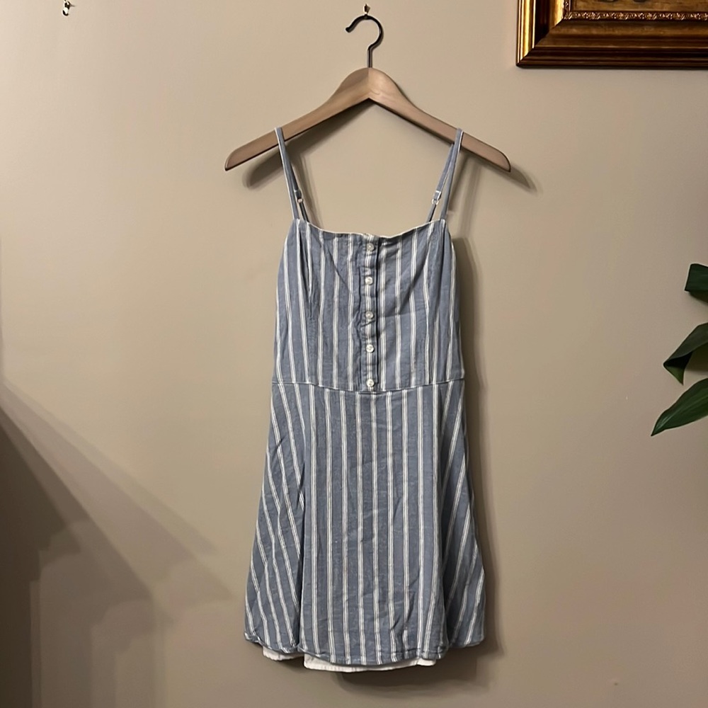 Hollister Blue Striped Dress - Medium